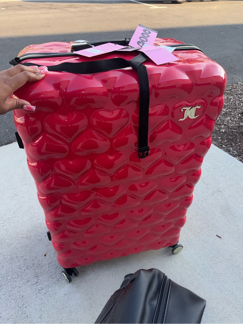 JUICY COUTURE Heart Suitcase Checked Bag (32”) LIMITED EDITION